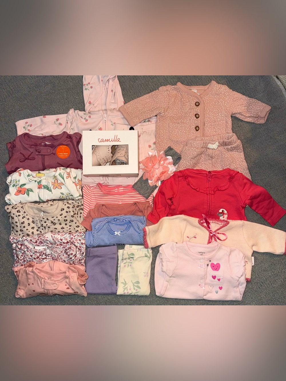 Baby Girl Clothing Bundle in Pinks & Neutrals